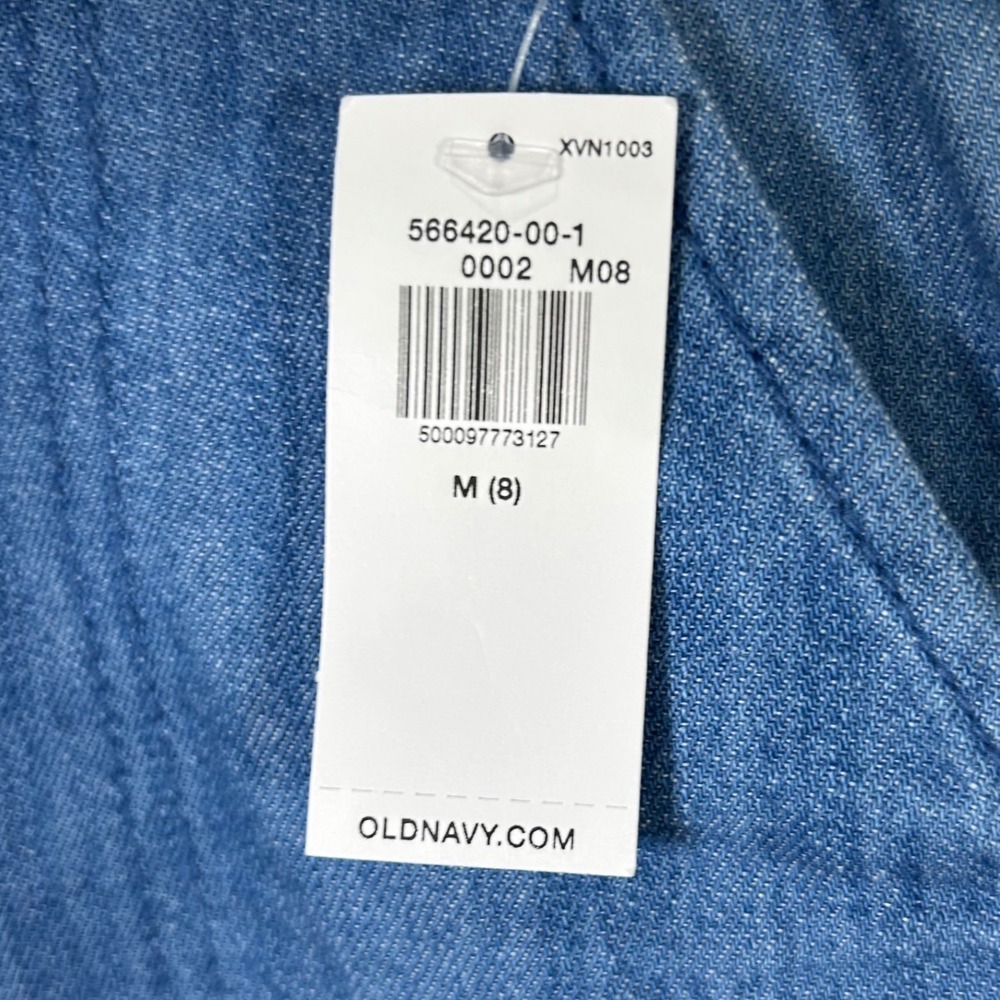 Old Navy Kids Blue Denim Drawstring Shorts Size Medium 8 Brand New - Picture 3 of 9